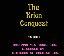 Krion Conquest screenshot 2 for NES